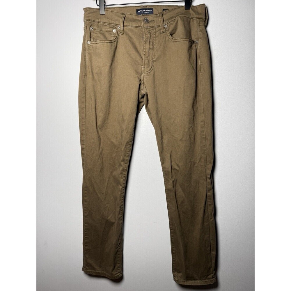 LUCKY BRAND  Men’s 31W X 29L -BROWN KHAKI 121 SLIM STRAIGHT JEANS PANTS Read Fit